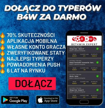 Rekord skuteczności typerów B4W – Buk ograny na 1960 PLN – Odbierz dostęp do typerów